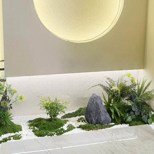 简约仿真绿植造景室内软装搭配花槽假苔藓布置摆设橱窗微景观装饰