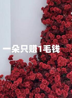 浪漫玫瑰瀑布仿真花艺桌面装饰橱窗打卡绢花造景生日布置