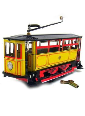 MS638PAYA电车怀旧复古收藏摄影道具创意主题摆件铁皮玩具
