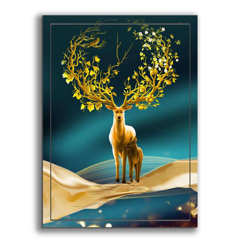 简约现代装饰贴纸北欧麋鹿遮挡消防栓自粘防水贴画墙贴墙贴纸K350图片
