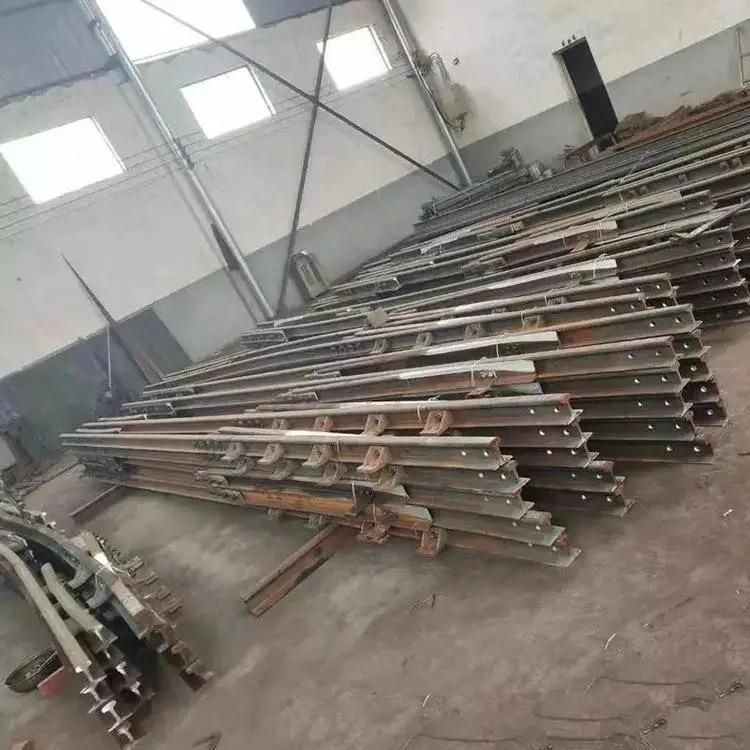 左开道岔基本p50-9轨高专锰钢钢线辙叉P50-9AT曲钢叉轨组合式芯
