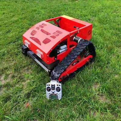 开荒汽油遥控履带式割草机小型草坪修剪低矮果园杂草除草机