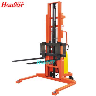 SEM半电动堆高车（宽支腿）半电动叉车自动升降装货铲车