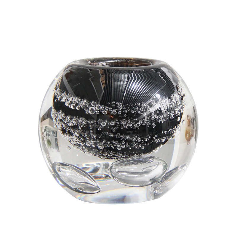 现代奢球形摆件电视柜民花瓶轻彩色样板间玄关琉璃装台面气泡软宿