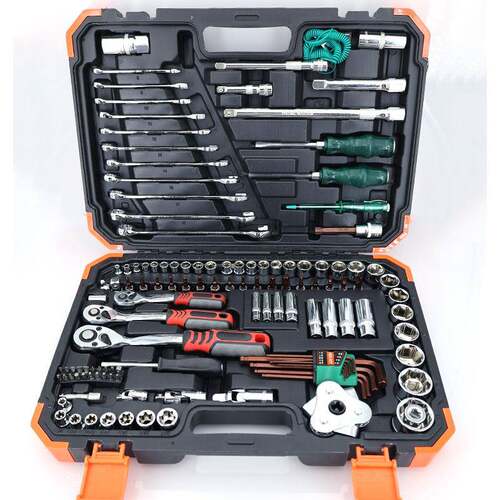 汽修工具箱套装汽车修理维修修车套筒扳手多功能121件套管组合