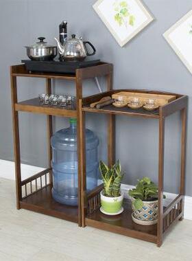 家直销饮DIR水机架泡水茶厂水架竹实木客厅小茶桌边柜烧水茶壶架