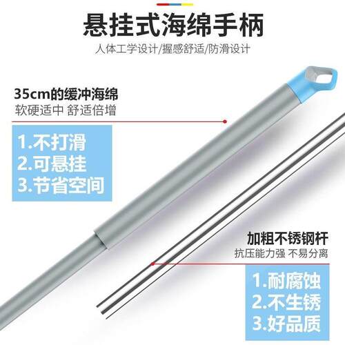 大号免手洗平板拖把旋转拖布干湿两用懒人家用免洗木地板托把地拖