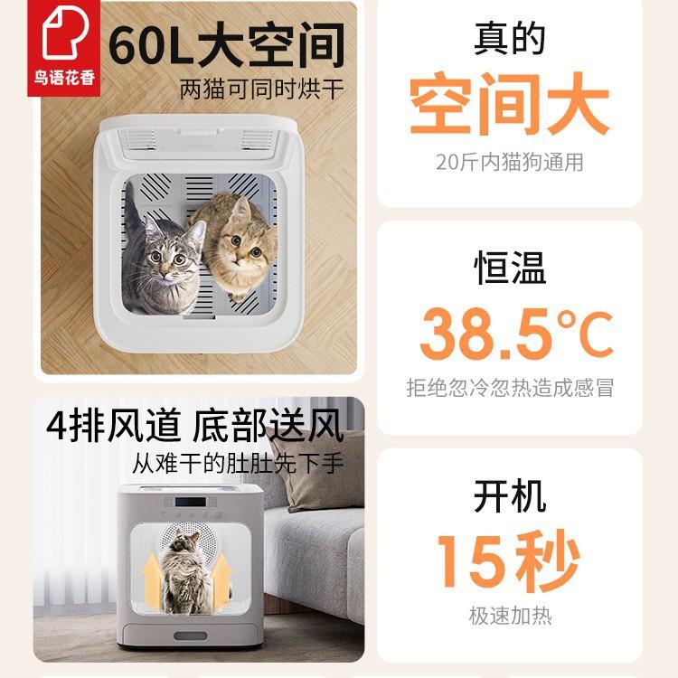 鸟语花香全自动猫咪宠物烘干箱智能语音控制宠物烘干机小型风干箱