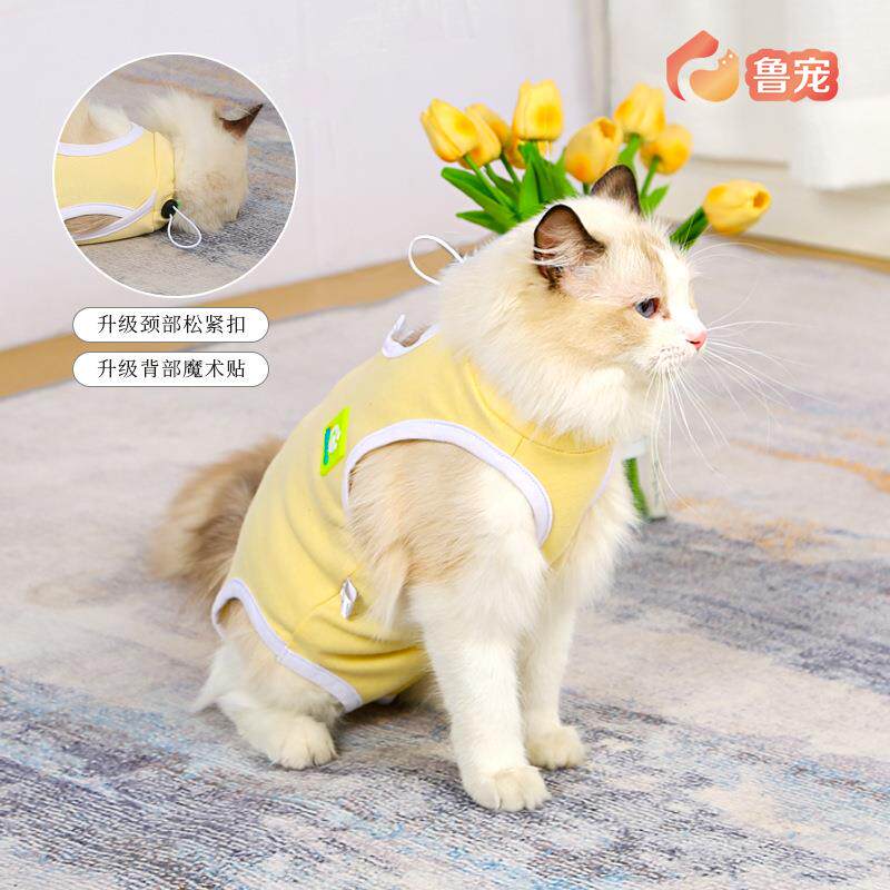 宠物绝育服透气不闷术后服防舔防抓猫咪衣服可调节猫咪绝育服