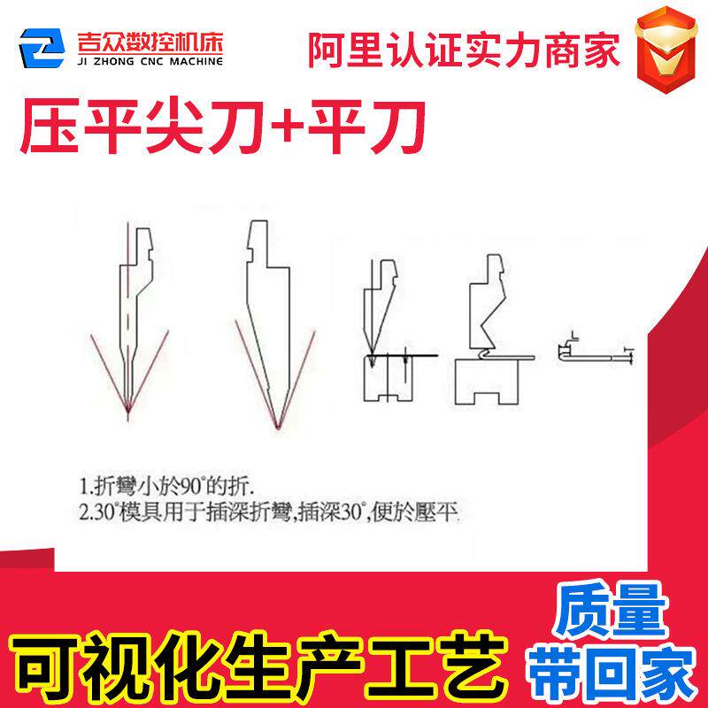 小型折弯机压平模具折弯刀双面尖刀平刀压死边复合模具生产厂家