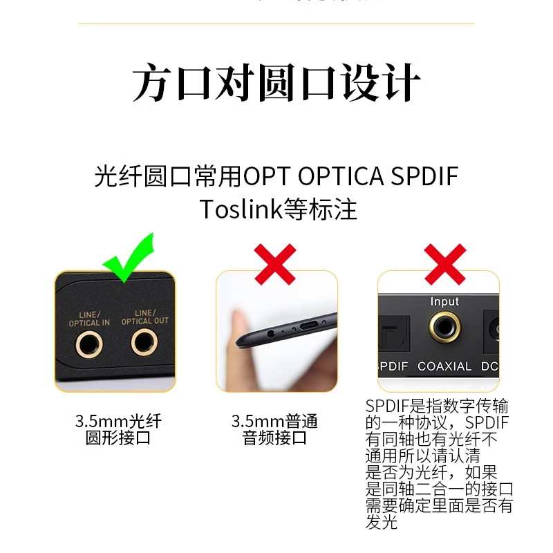 EMK 弯头光纤音频线方口转圆口optical播放器耳放CD5.1连接线90度