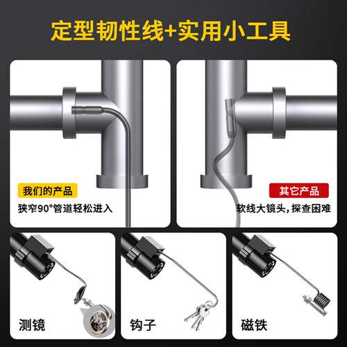 3.工9mm镜头高清内视镜级汽修下P100水道专用一机0通用108P摄像监