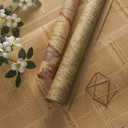 包装纸礼盒包装纸 Flower wrapping paper Birthday gift package