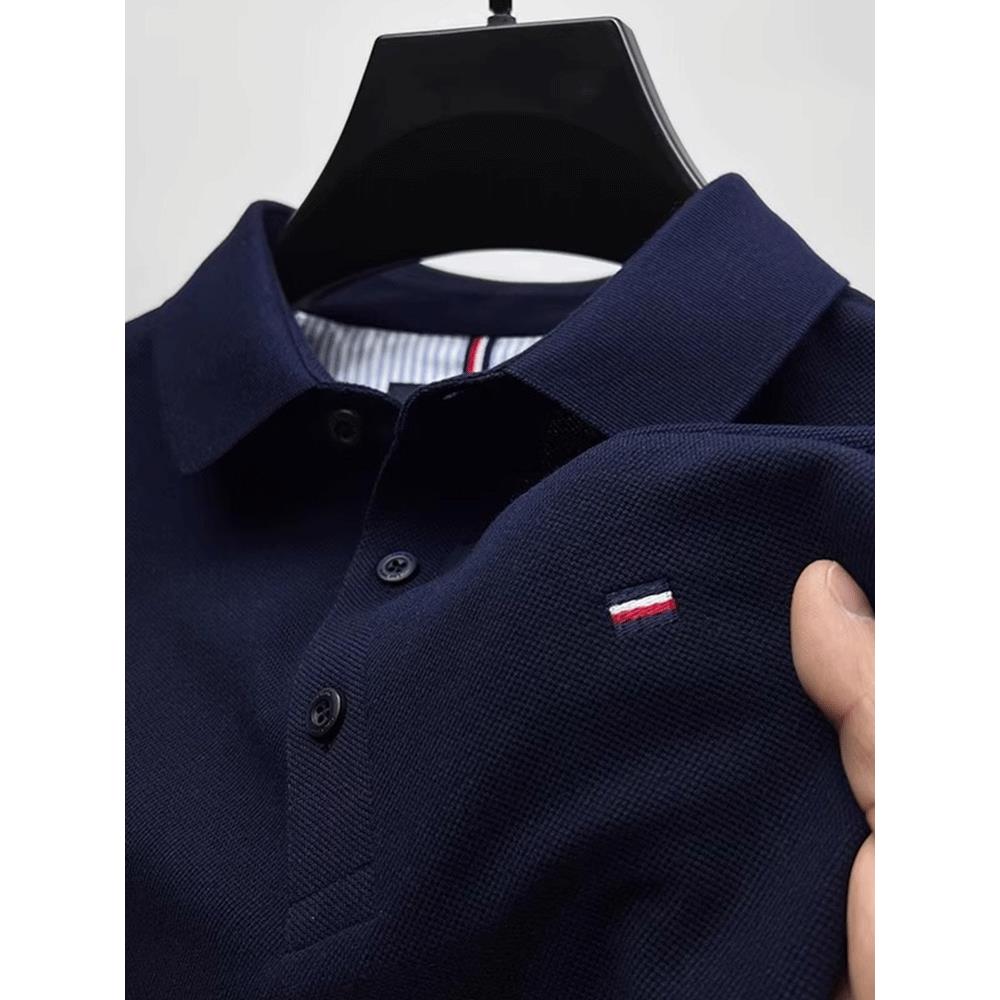 高端纯棉polo衫男夏季高端商务2025新款翻领休闲男士短袖T恤宽松