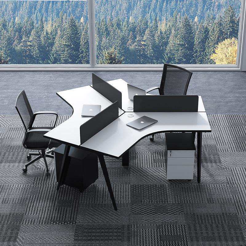 职员桌简约现代办公桌3人6人位屏风隔断卡位员工桌椅组合家具