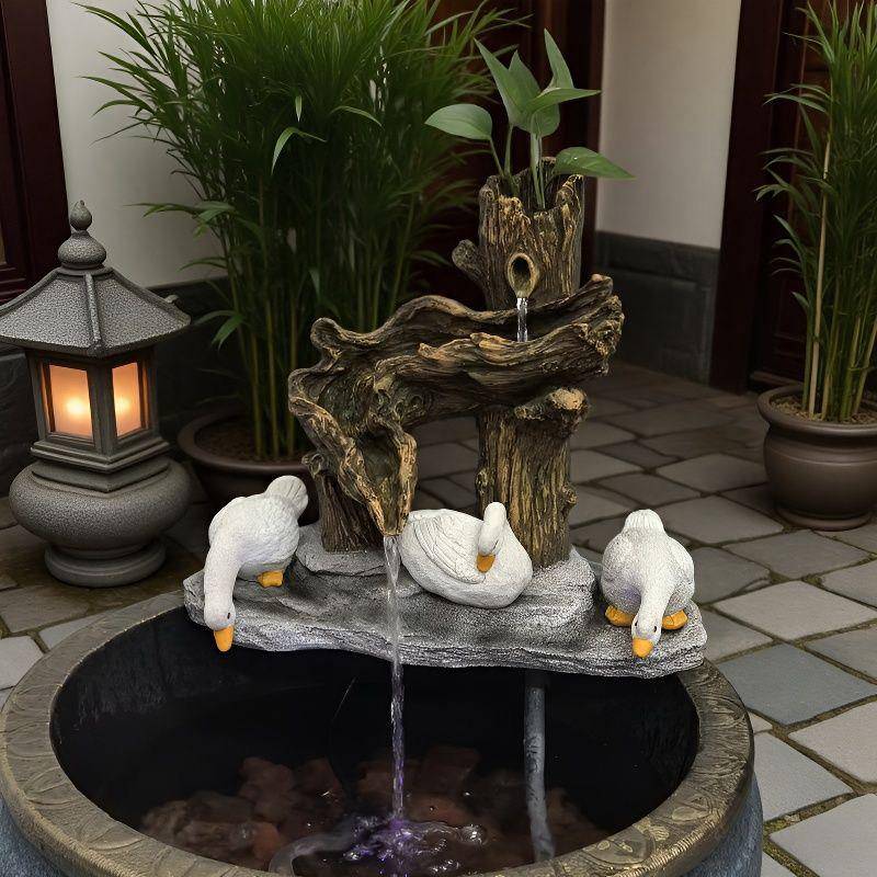 庭院花园鱼缸鱼池循环水造景装饰摆件流水喷泉景观水池增氧