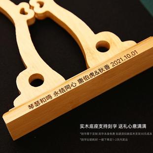 结婚团扇diy材料包新娘扇子成品秀禾古风喜扇子金色婚礼成品宫扇