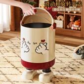 塑卡创意垃圾卧桶家用客厅室带通盖翻盖密封料大容量9610新款 一件