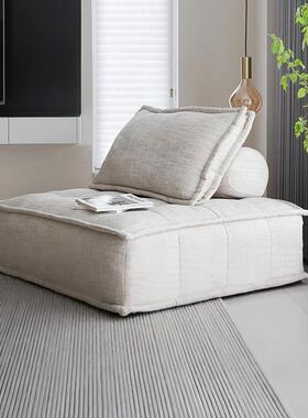 懒块人压缩约沙发NC-471#棉麻布艺磨砂布懒人小户型简豆腐块沙方