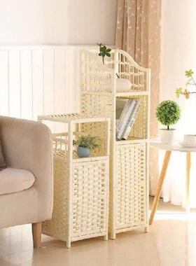 Vine woven bedside table storage rack, modern and