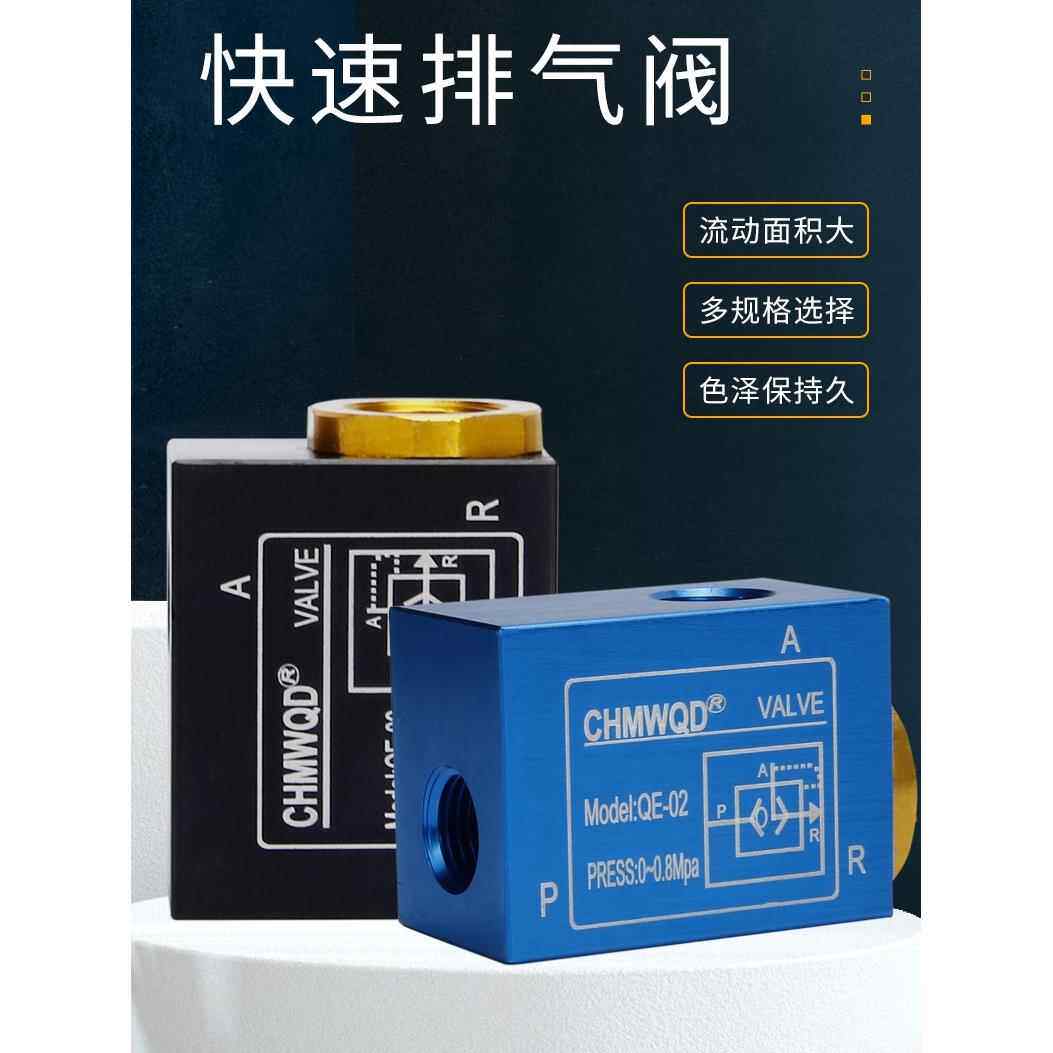气动快速排气阀QE-01/2/3/04放气急排阀气缸快排阀泄压阀调节开关