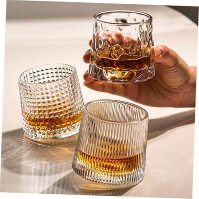 Whiskey Glass Rotate Top Belly Cigar Whiskey Cocktail Drinki