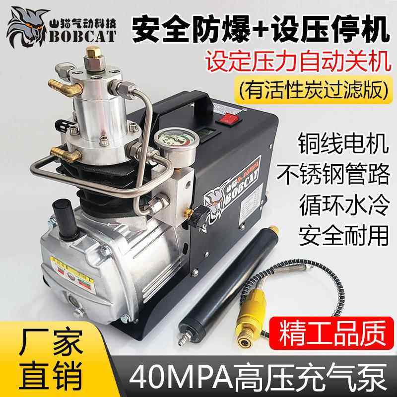 【铝合金水箱】山猫电动高压打气机30mpa 高压充气泵40mpa 小型单