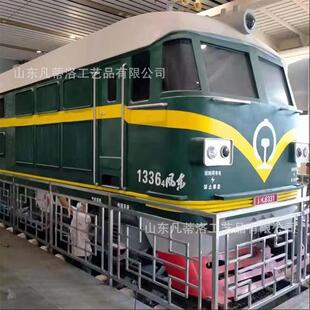 复古火车模型景区怀旧造景美陈装饰打卡拍照复古港风蒸汽老式火车