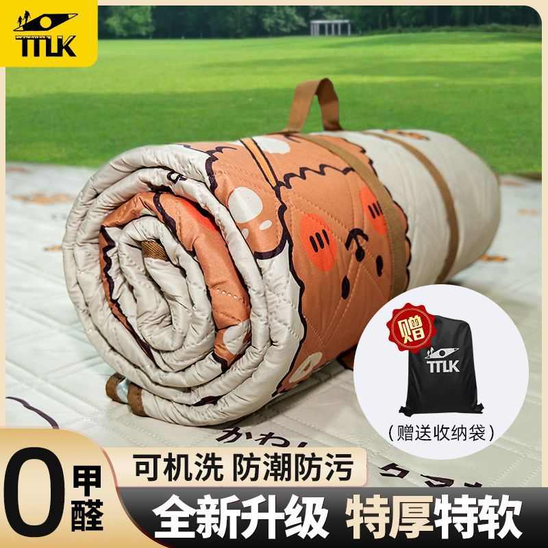 tg6TTLK野餐垫防潮垫加厚户外地垫露营野炊公园草坪便携防水春游