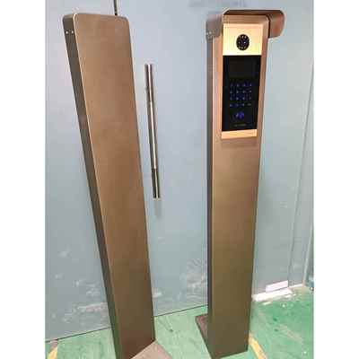 人脸识别门禁考勤机支架 通道门禁机立柱底座 人脸机支架遮阳罩子