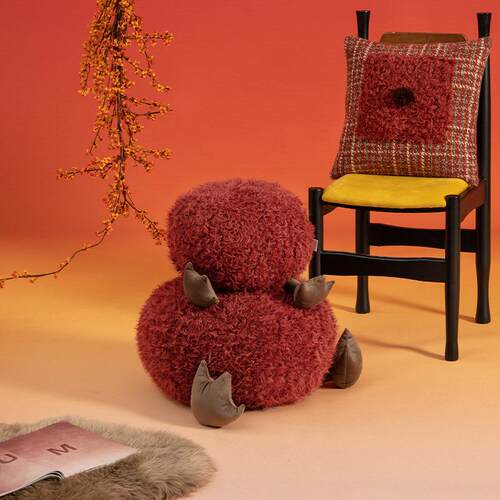 红色坐墩喜庆客厅沙发地上氛围感蒲团阳台榻榻米懒人墩子可爱坐垫