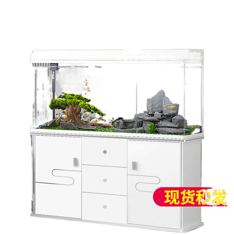 nk0中小型鱼缸水族箱懒人家用客厅免换水生态鱼缸大型玻璃金鱼缸