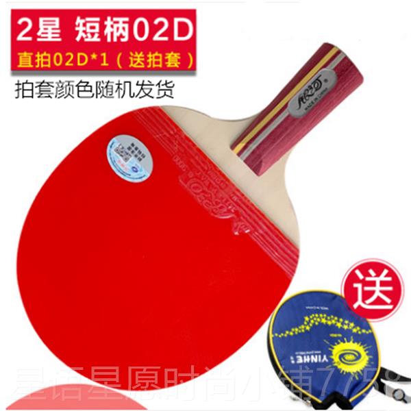 新款银河乒乓球0拍01 02B 3B/D 04 0 06B双反B胶成品拍训练球5拍