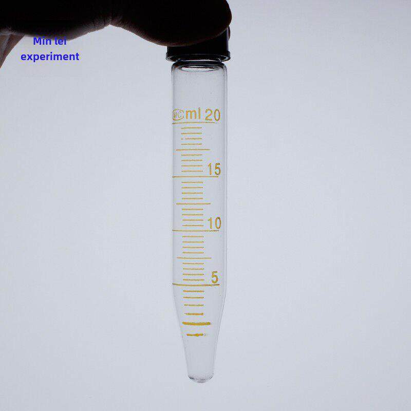 玻璃螺旋试管，圆底尖底离心管，耐高温试管，有盖10/15/20/25/50ml
