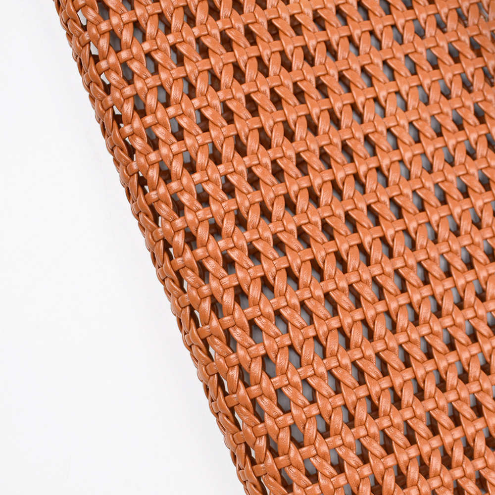 爆款米白色PU编织镂空PU凉鞋面料（仅单色1件 29.3Y）