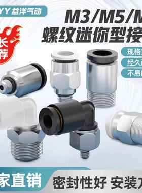 气动微型迷你接头PC/POC/PL/SL4-M3/4-M5/4-M6/6-M5/6-M6/6-01