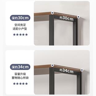 L12架置物架房落地层收纳架实木色架办公室书多桌旁子客厅 书W98B