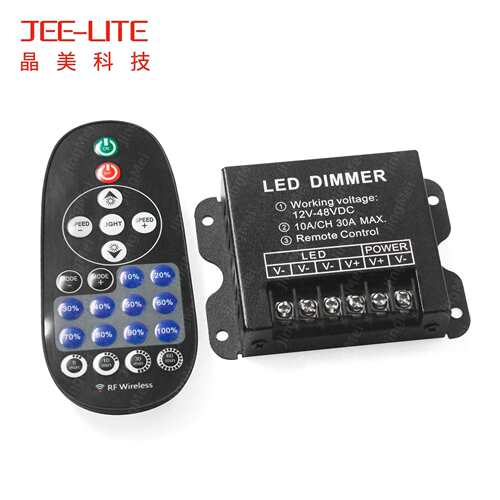 LED单色调光器 12-48V无线射频灯带灯条控制器 RF23键遥控调光器