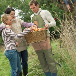 新品 园林园艺修剪多口袋牛津布拼色加长花园护腿围裙批发