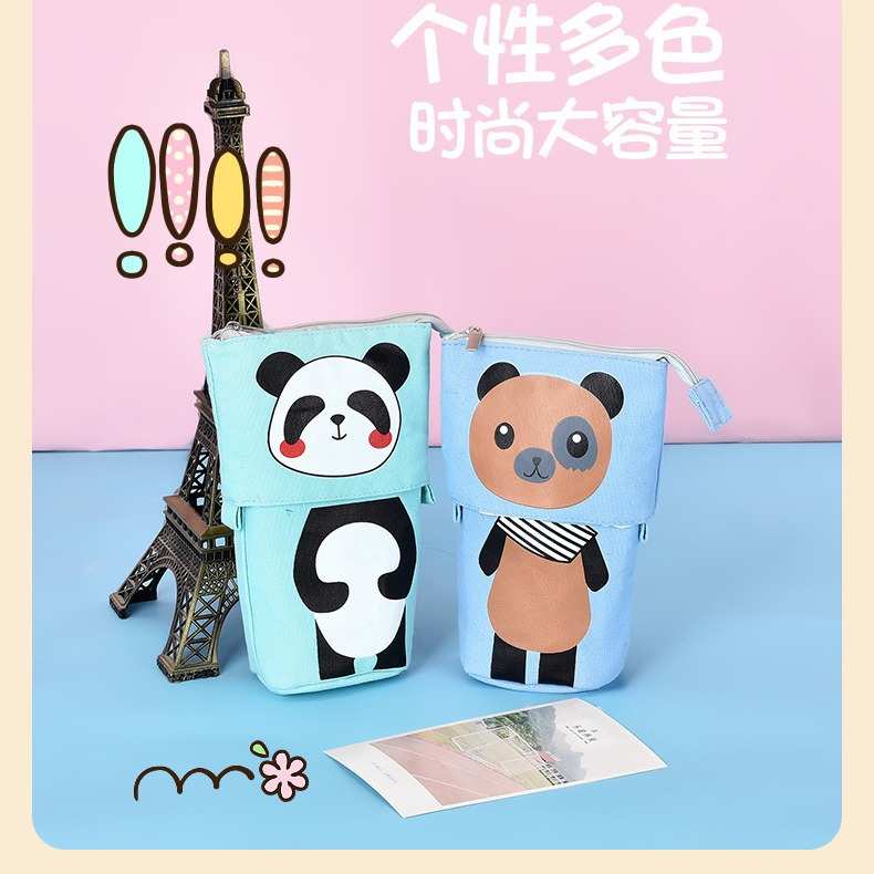 新款大容量小学生可爱卡通笔袋笔筒高颜值文具袋多功能伸缩文具盒
