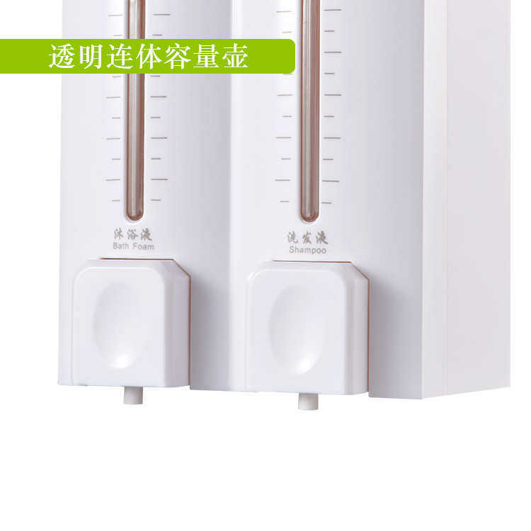 奥力奇酒店二合一双头手动壁挂式皂液器 塑料手动按压皂液机