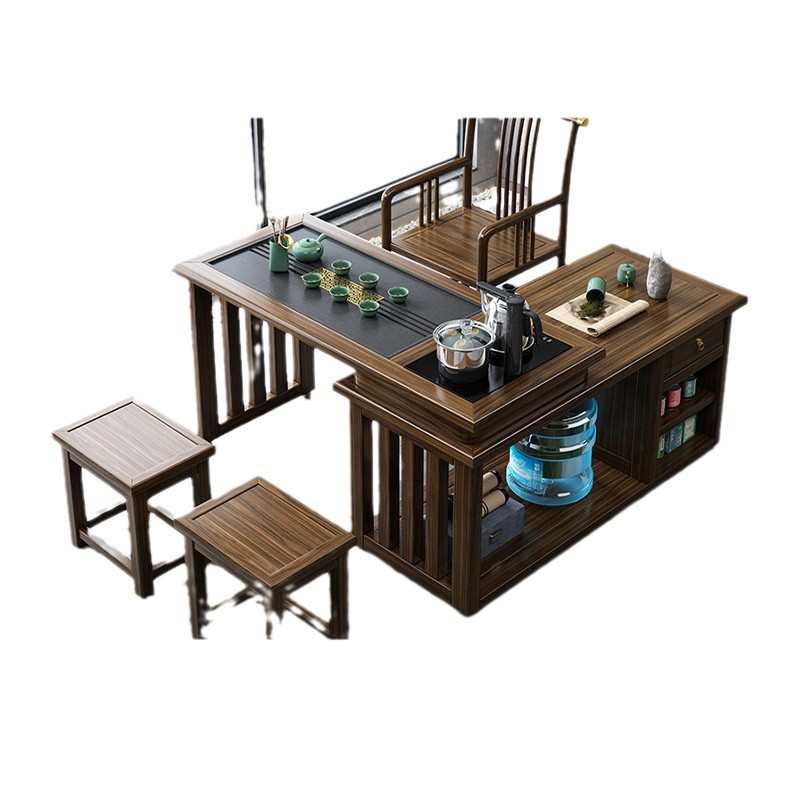360度椅小型中式茶桌台阳台实木旋转可折叠家用茶桌茶组合茶桌新