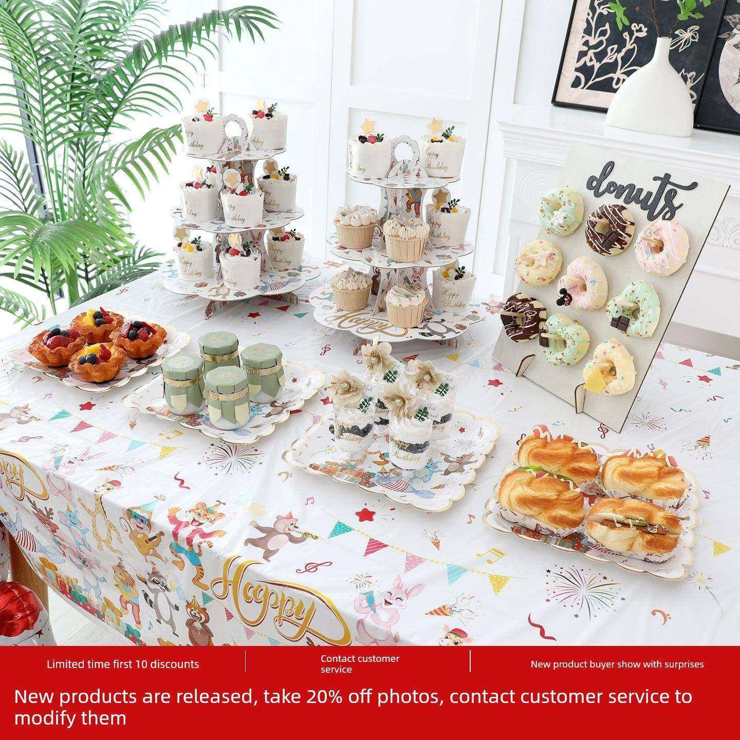 蛋糕展示架周岁生日场景布置装饰甜品台蛋糕托盘卡通三层甜甜圈摆,节庆用品/礼品,甜品台装饰,淘宝优惠券,粉丝福利购,淘宝优惠卷