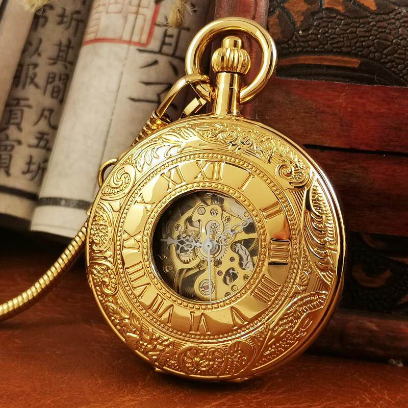 双开关盖纯铜怀表覆古男款机械老式翻盖古董黄铜静音欧式古风怀旧