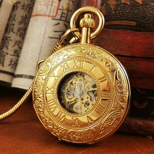 双开关盖纯铜怀表覆古男款机械老式翻盖古董黄铜静音欧式古风怀旧