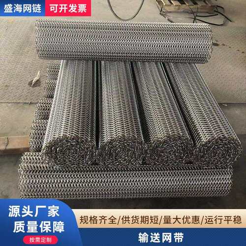 流水线输送带小型输送机替换用网链链条式网带隧道炉不锈钢网带