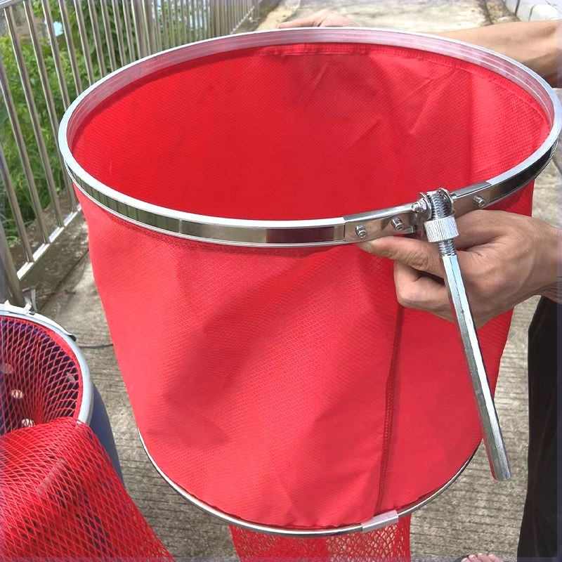 鱼护桶黑坑专用鱼护桶 150升大容量带孔漏水装鱼桶 加厚2米涂胶网