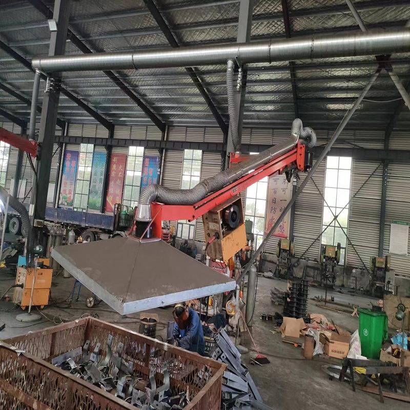 车间焊接工位排烟净化吸尘臂任意方向调节悬停焊接吸尘臂
