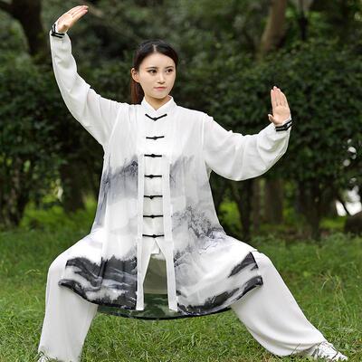 正品宏太极服男女新极款水墨彩绘武术服2拳023比赛服表功演服练晨