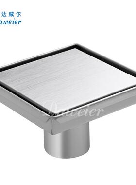 达威尔CUPC认证304不锈钢防臭地漏阳台浴室卫生间方形高密度过滤